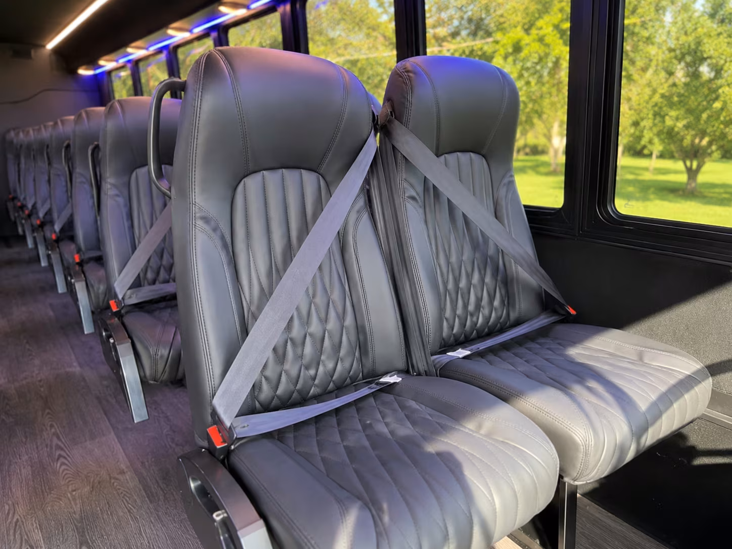 15 passenger minibus interior