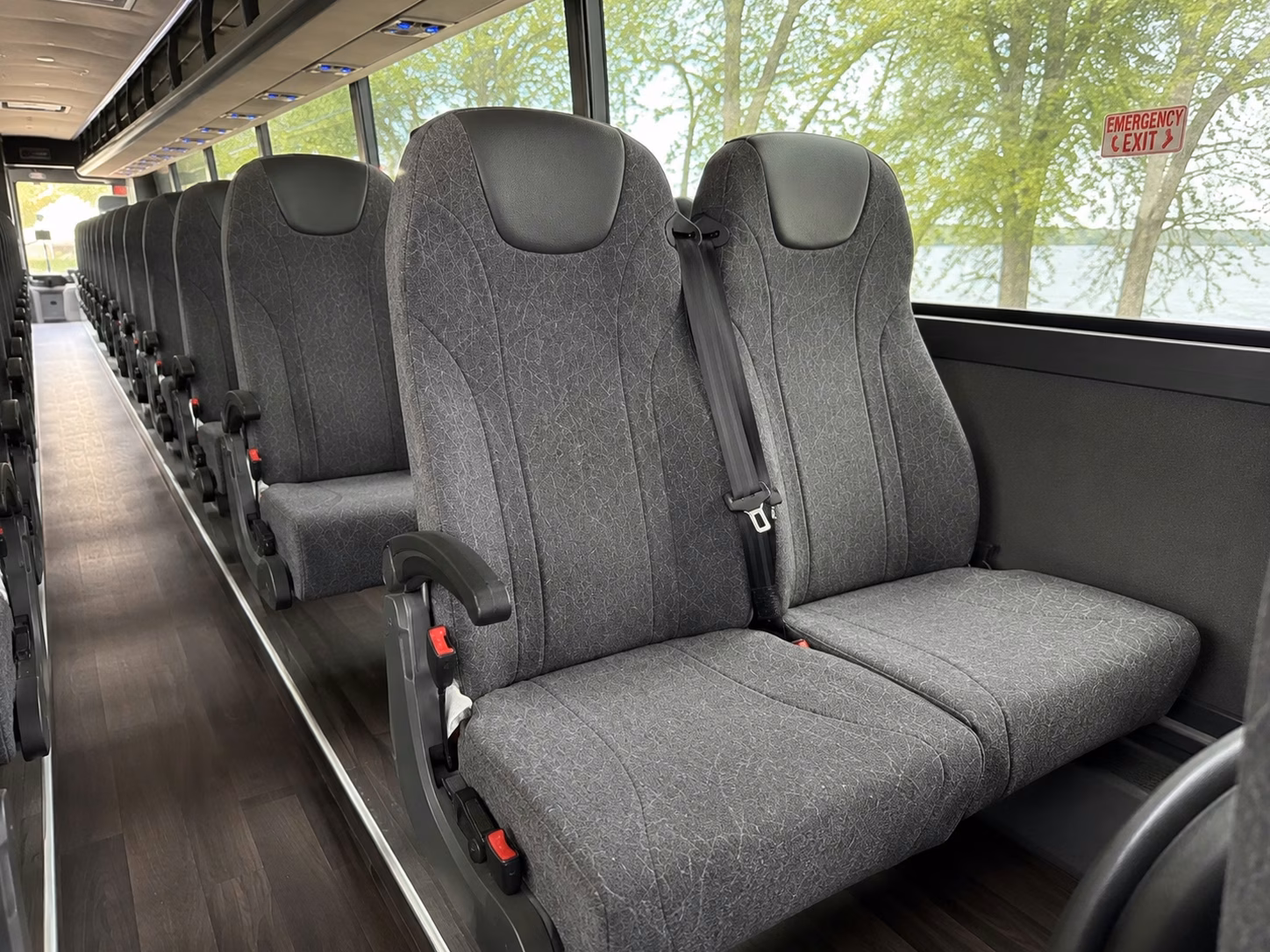 santee charter bus interior
