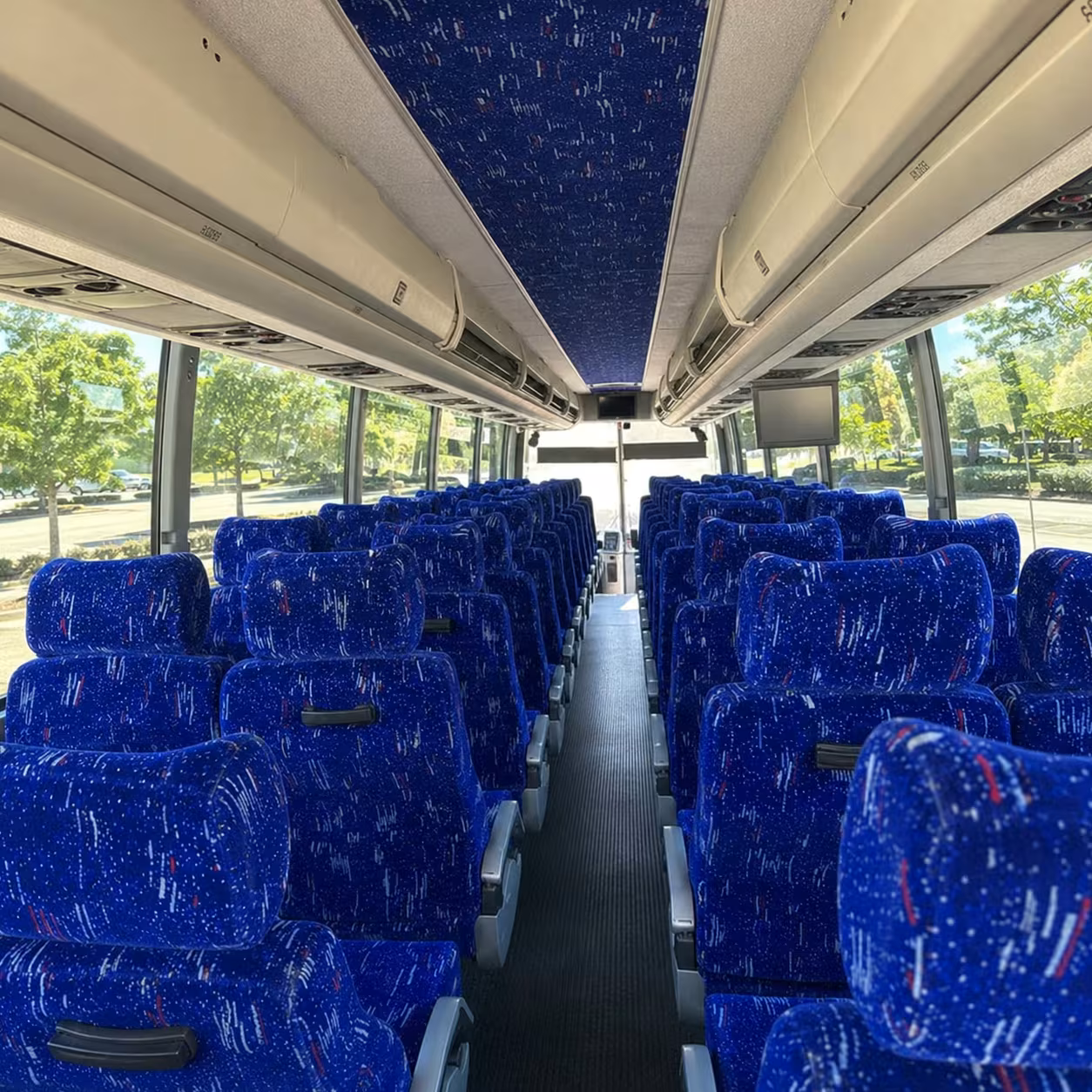 santee charter bus rental interior